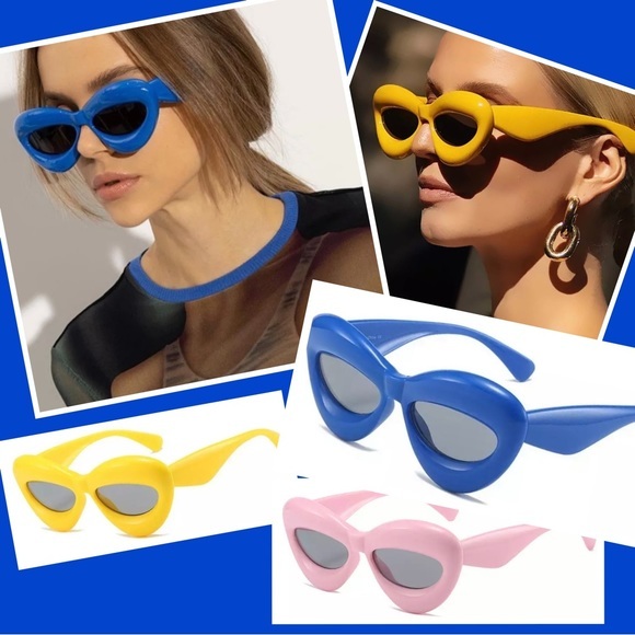 RETRO HOT SUNNIES LIPSTICK CATEYE SUNNIES AVAILABLE IN 3 CANDY COLORS - NEW - Picture 2 of 10